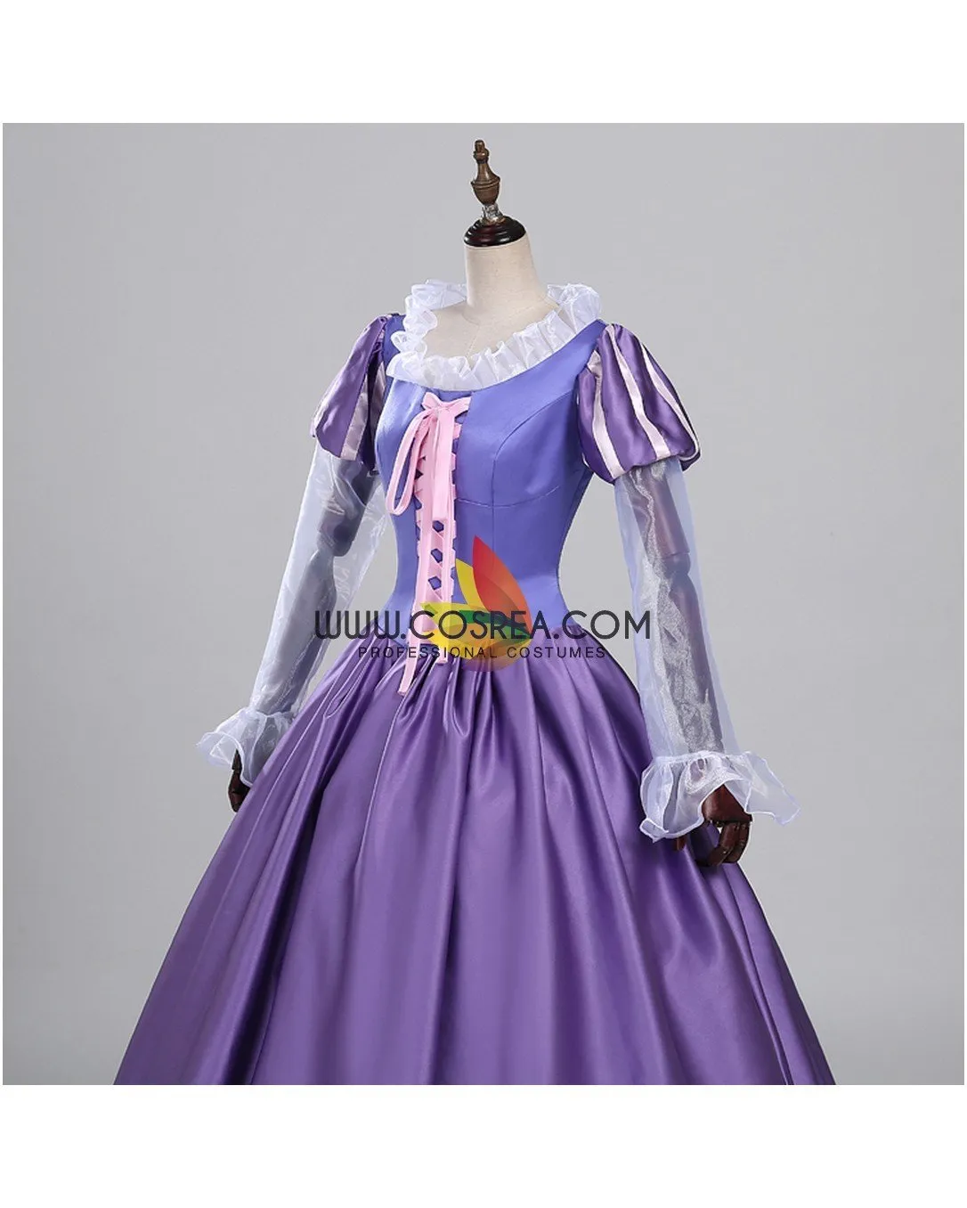 Princess Rapunzel Orchid Purple Satin Cosplay Costume