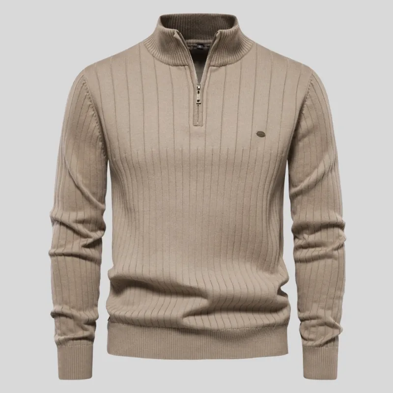 Pull Homme Ribbed Muscle Fit Décontracté Tendance