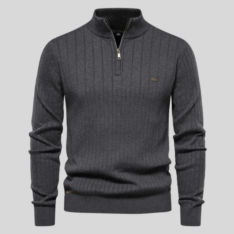 Pull Homme Ribbed Muscle Fit Décontracté Tendance