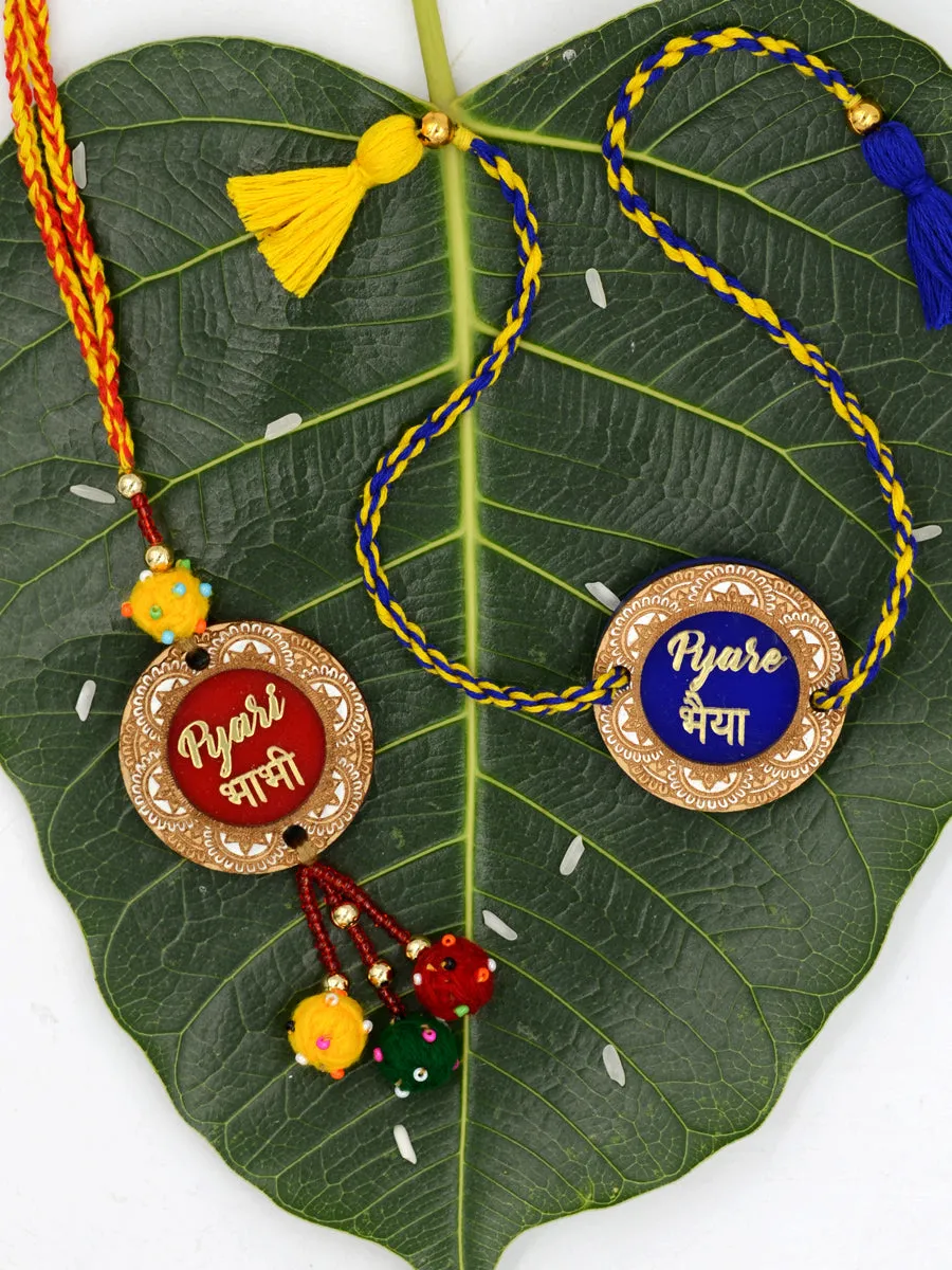 Pyare Bhaiya Pyari Bhabhi Rakhi and Lumba Set