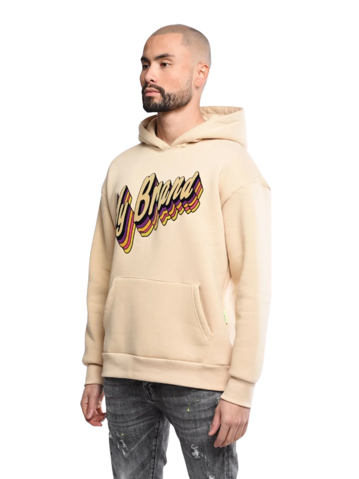 Rainbow Branding Hoodie | CAMEL