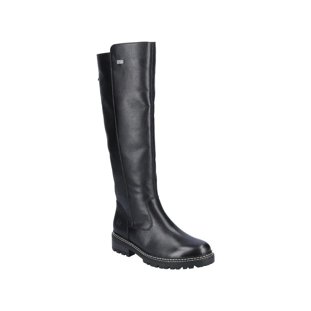 REMONTE LUG SOLE TALL BOOT BLACK - WOMENS