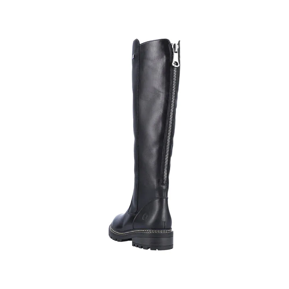 REMONTE LUG SOLE TALL BOOT BLACK - WOMENS