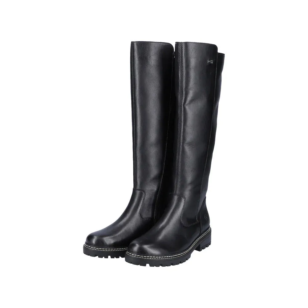 REMONTE LUG SOLE TALL BOOT BLACK - WOMENS