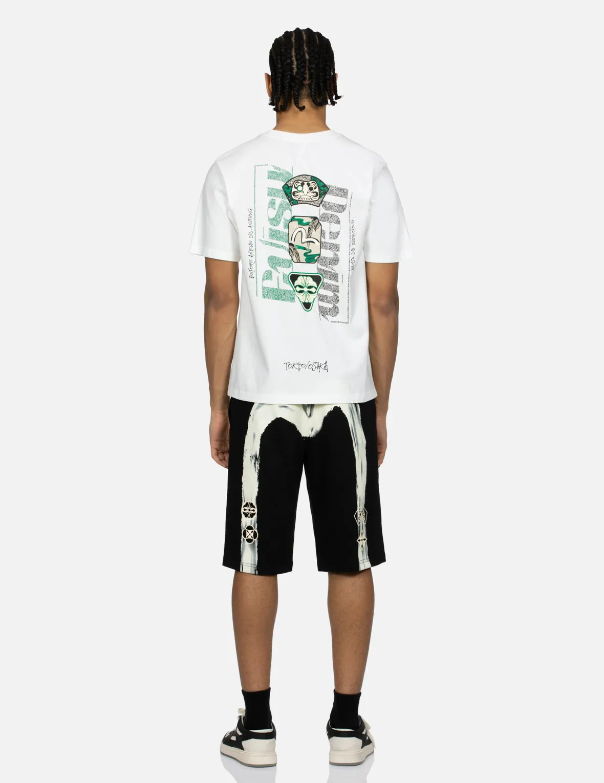 Retro Hanafuda Multi Logo Print  Regular Fit T-shirt