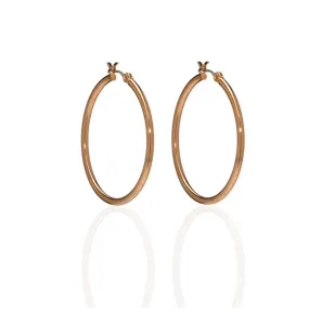 Rose Gold Slim Hoop Earrings