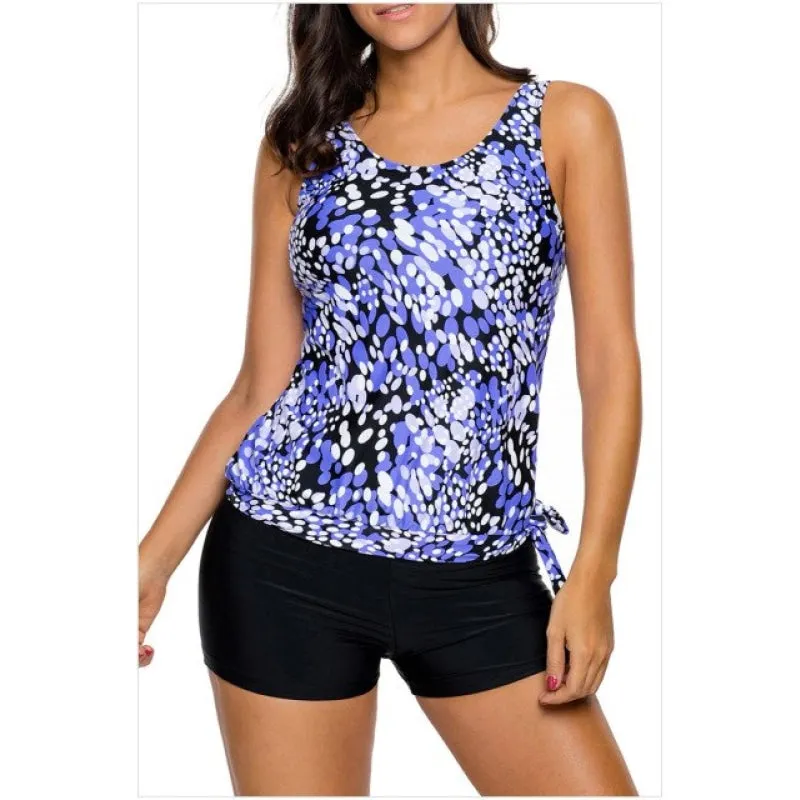 Sexy Women's Plus Size 2 Piece Printed Tankini Bathing Swimsuits