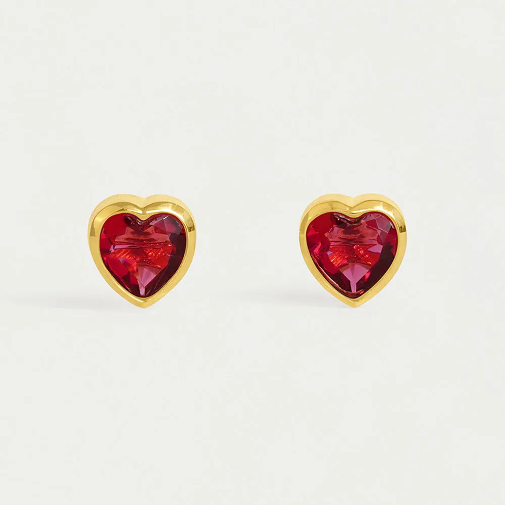 Signature Midi Heart Studs