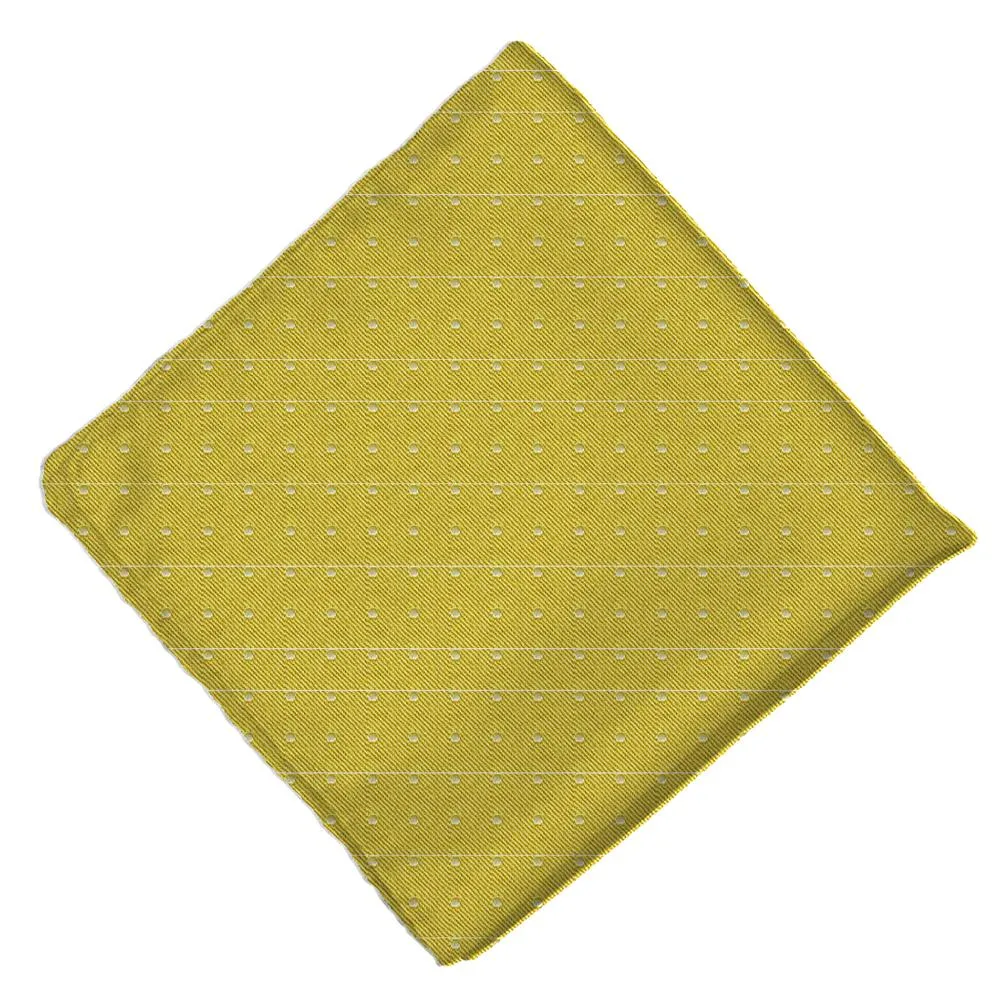 Silk Man Pocket Square Yellow White