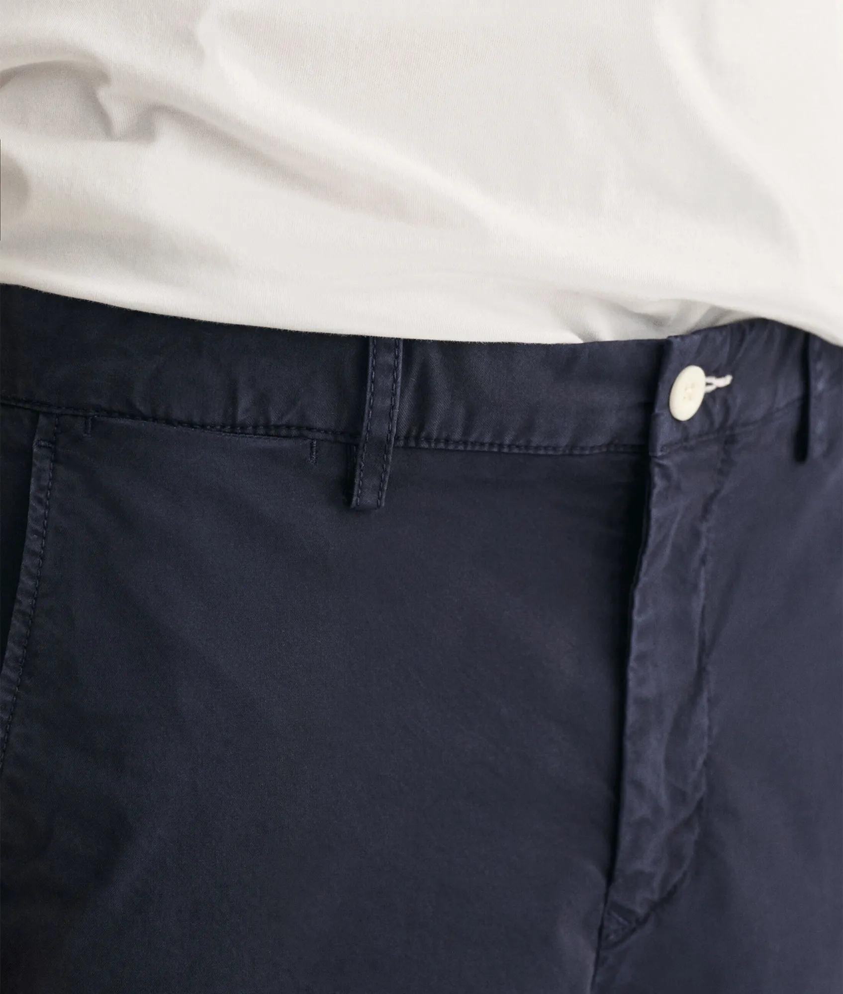 Slim Fit Sunfaded Shorts - Navy