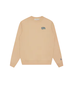 SMALL ARCH LOGO CREWNECK - SAND