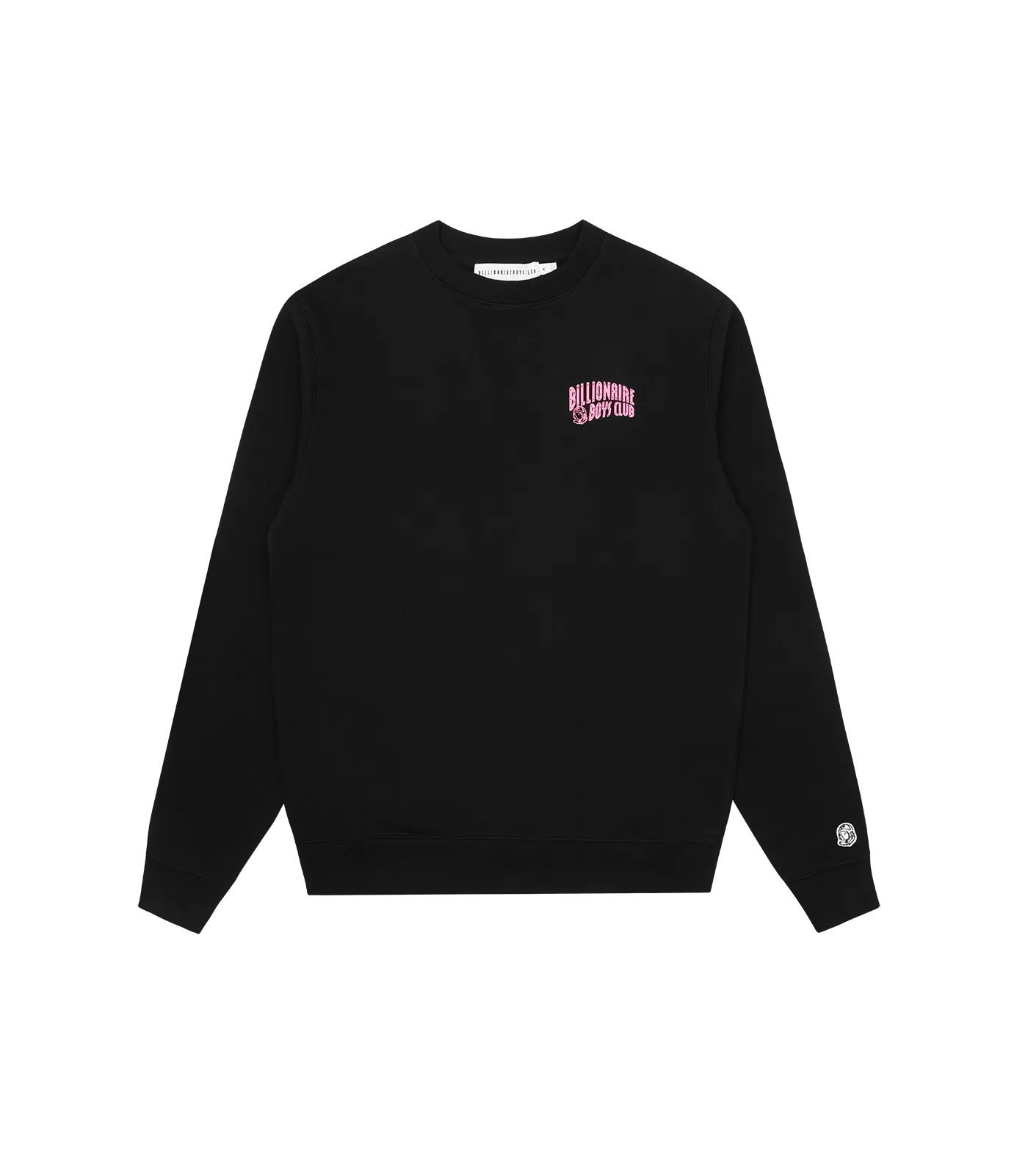 SMALL ARCH LOGO HIGHLIGHT CREWNECK - BLACK/PINK