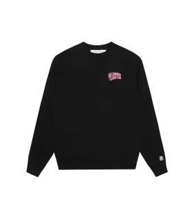 SMALL ARCH LOGO HIGHLIGHT CREWNECK - BLACK/PINK