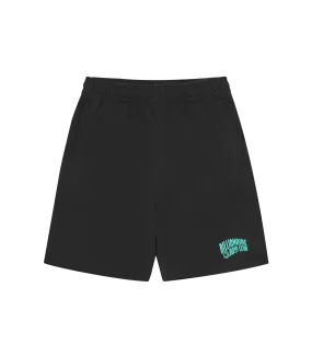 SMALL ARCH LOGO SHORTS - BLACK/GREEN LOGO