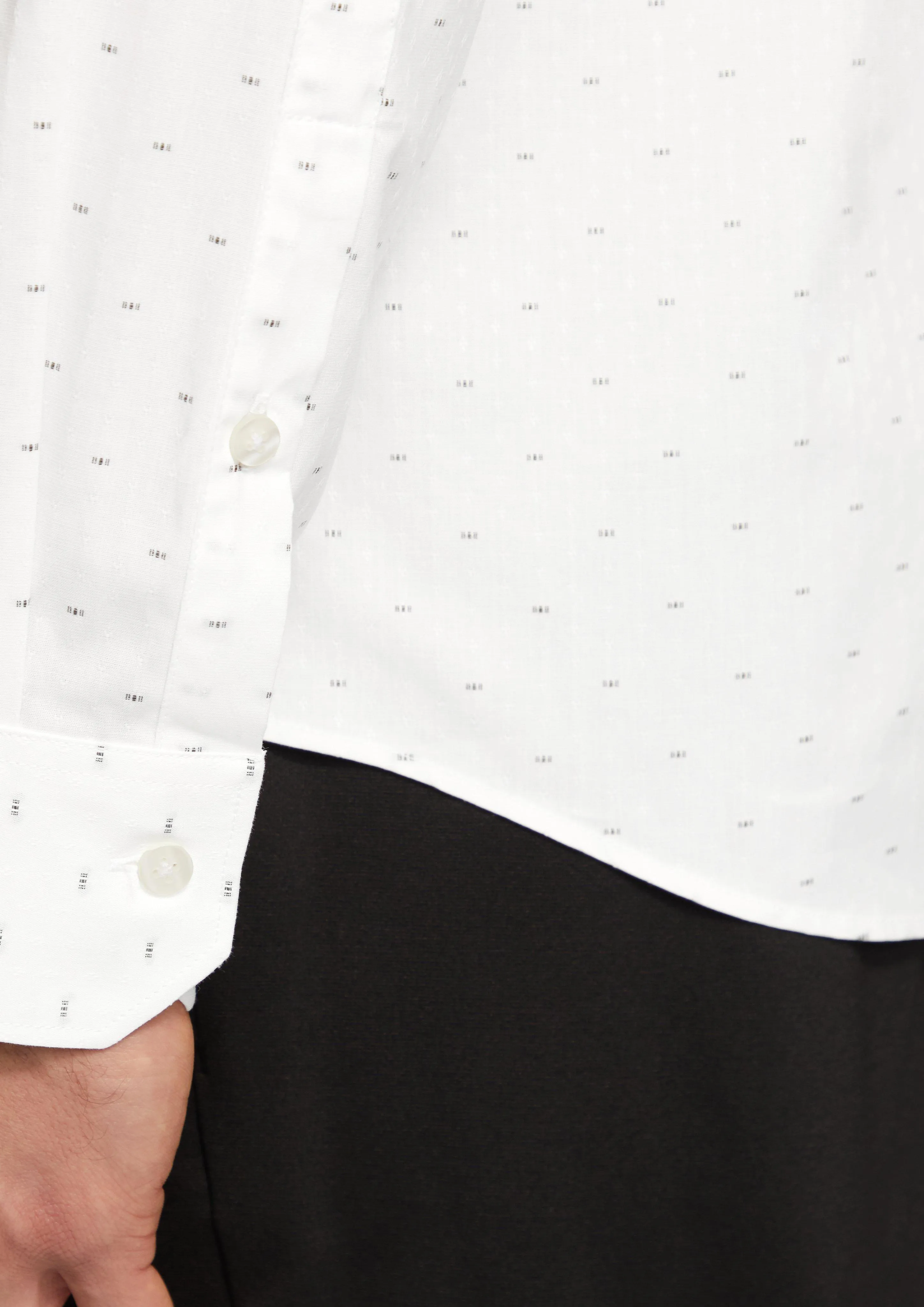 Tailored fit: button-down shirt in stretch cotton