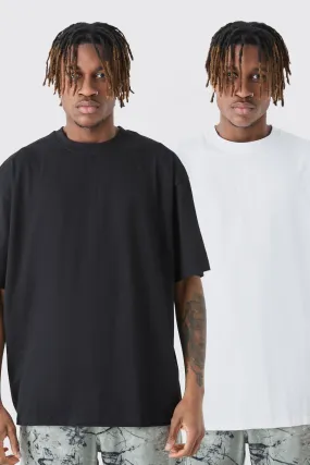 Tall 2 Pack Oversized T-shirt | boohooMAN UK