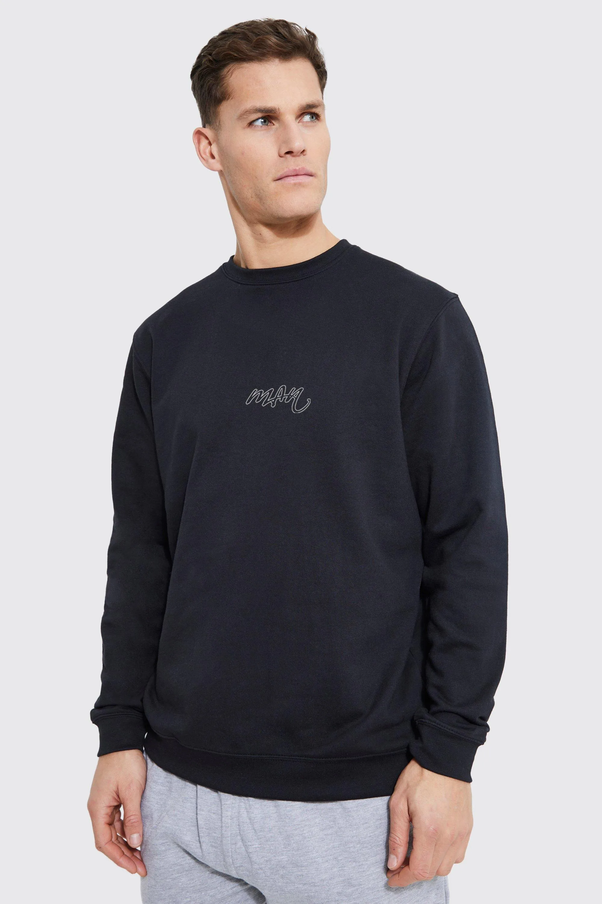 Tall Man Basic Sweatshirt | boohooMAN UK