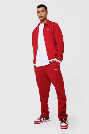 Tall Official Harrington Stitch Tracksuit | boohooMAN UK