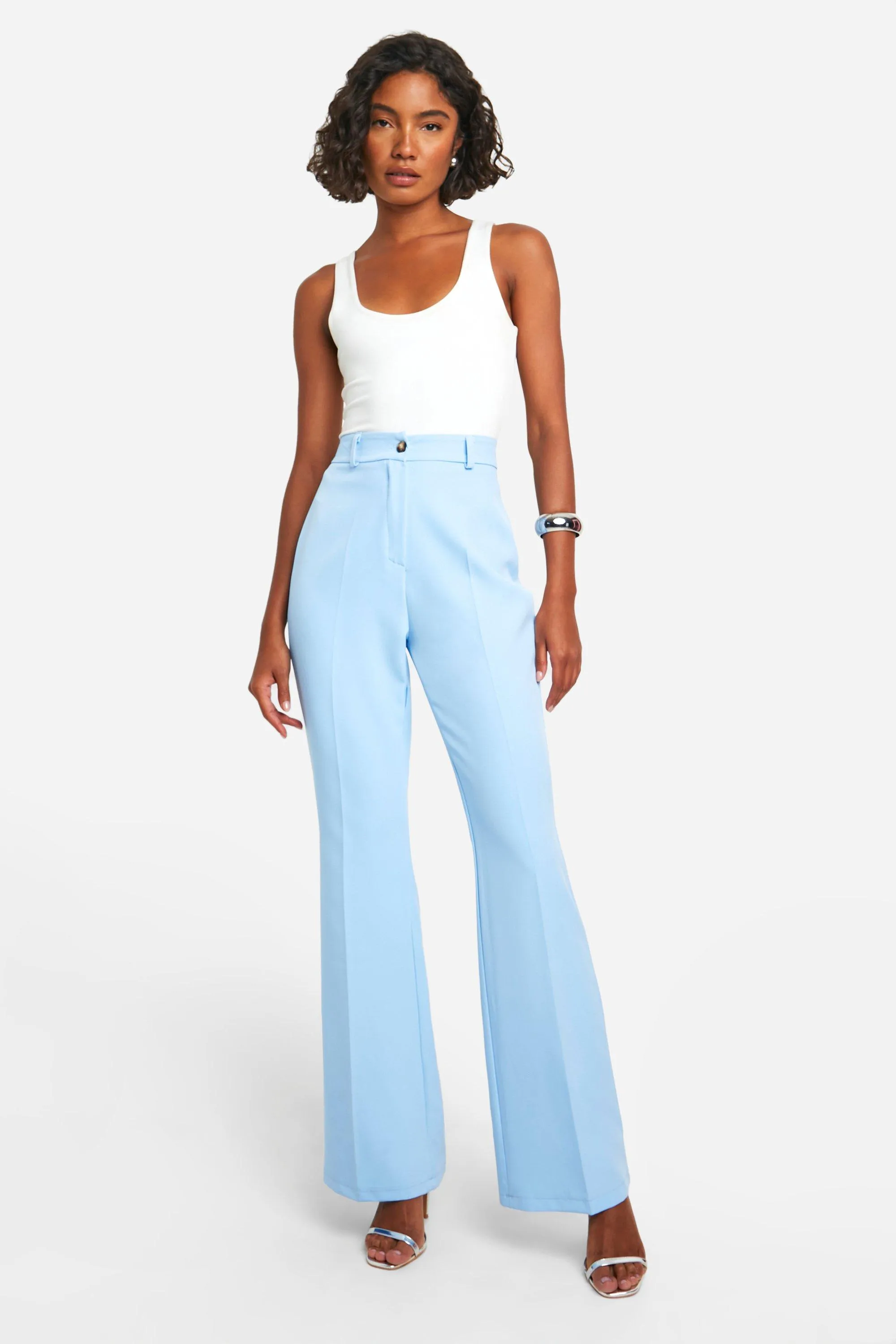 Tall Woven Tailored Fit And Flare Pants