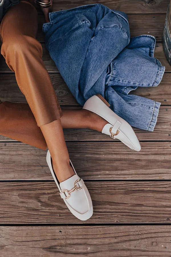 The Molly Faux Leather Loafer in Cream