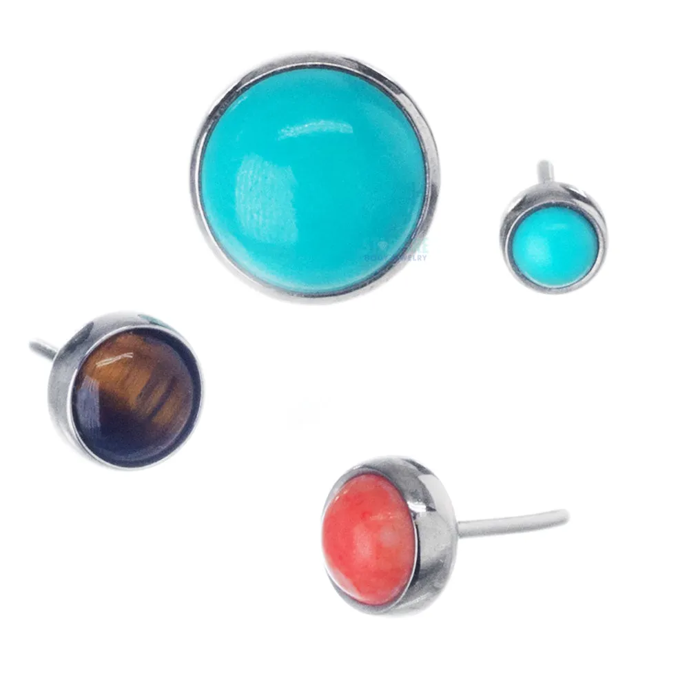 threadless: Bezel-Set Natural Stone Cabochon End