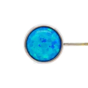 threadless: Bezel-Set Side-Set Opal Cabochon End