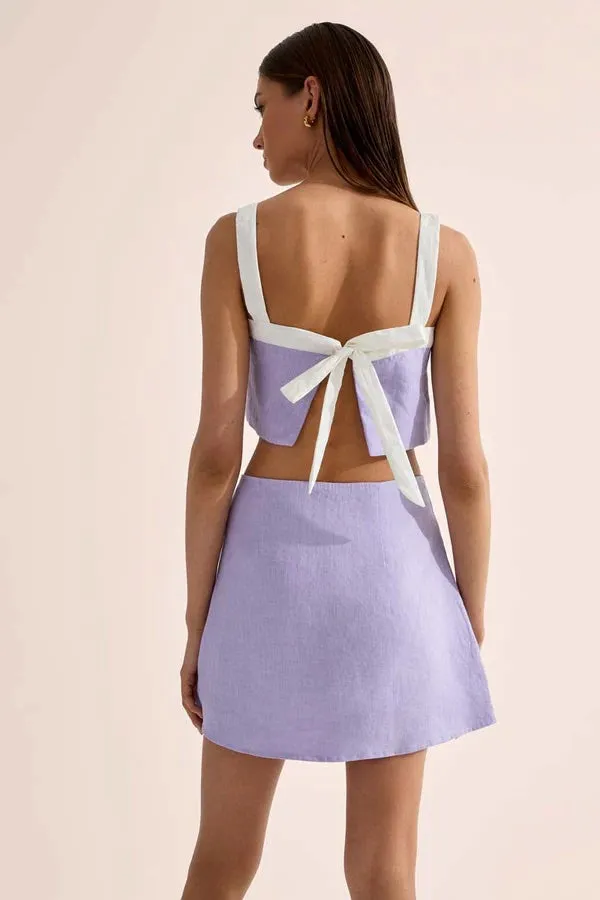 Twiggy Crop Top Periwinkle