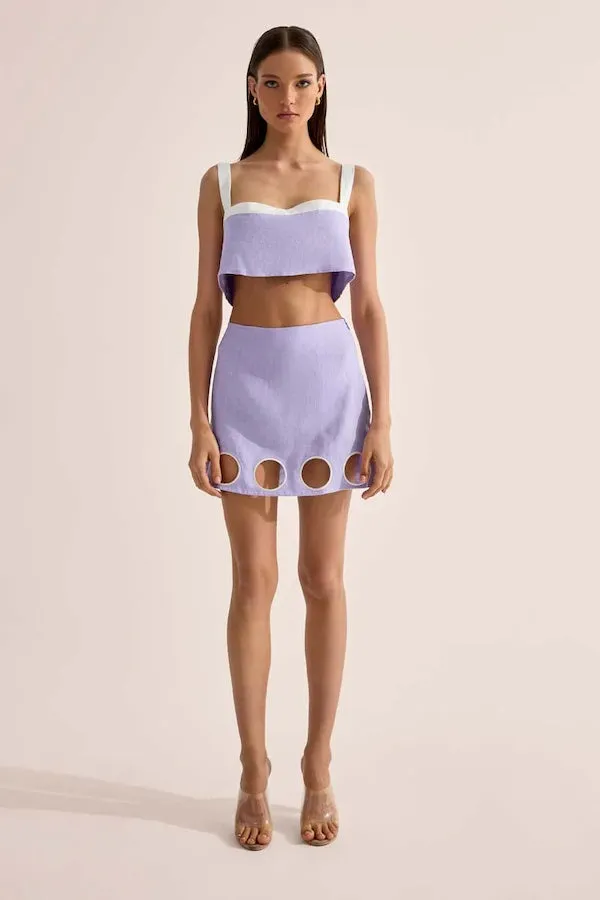 Twiggy Crop Top Periwinkle