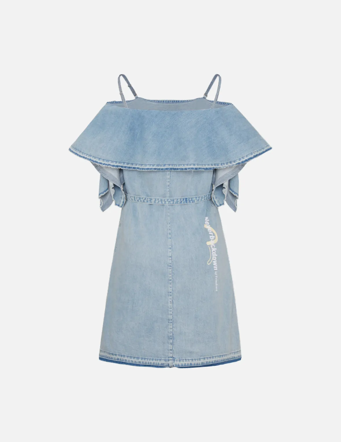 Two Way Cold Shoulder Denim Dress