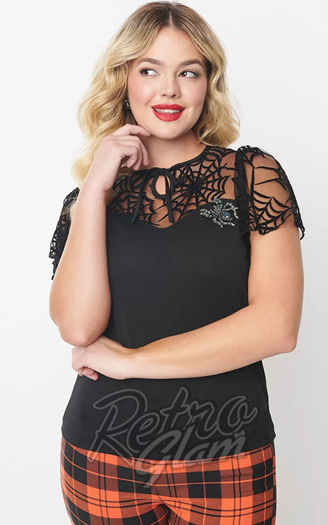 Unique Vintage Spiderweb Mesh Sweetheart Top - Pre-Order