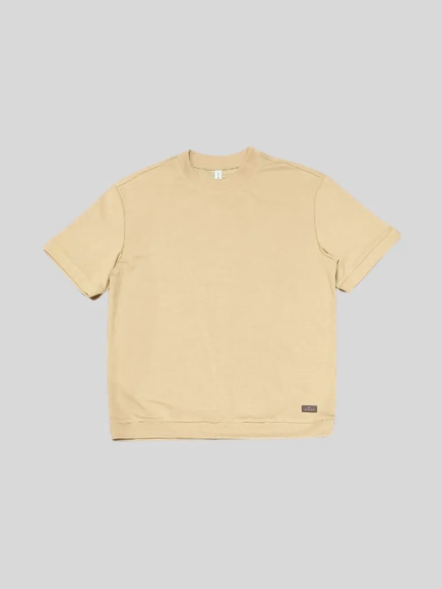 Urban Ease Beige Loose Fit Tee