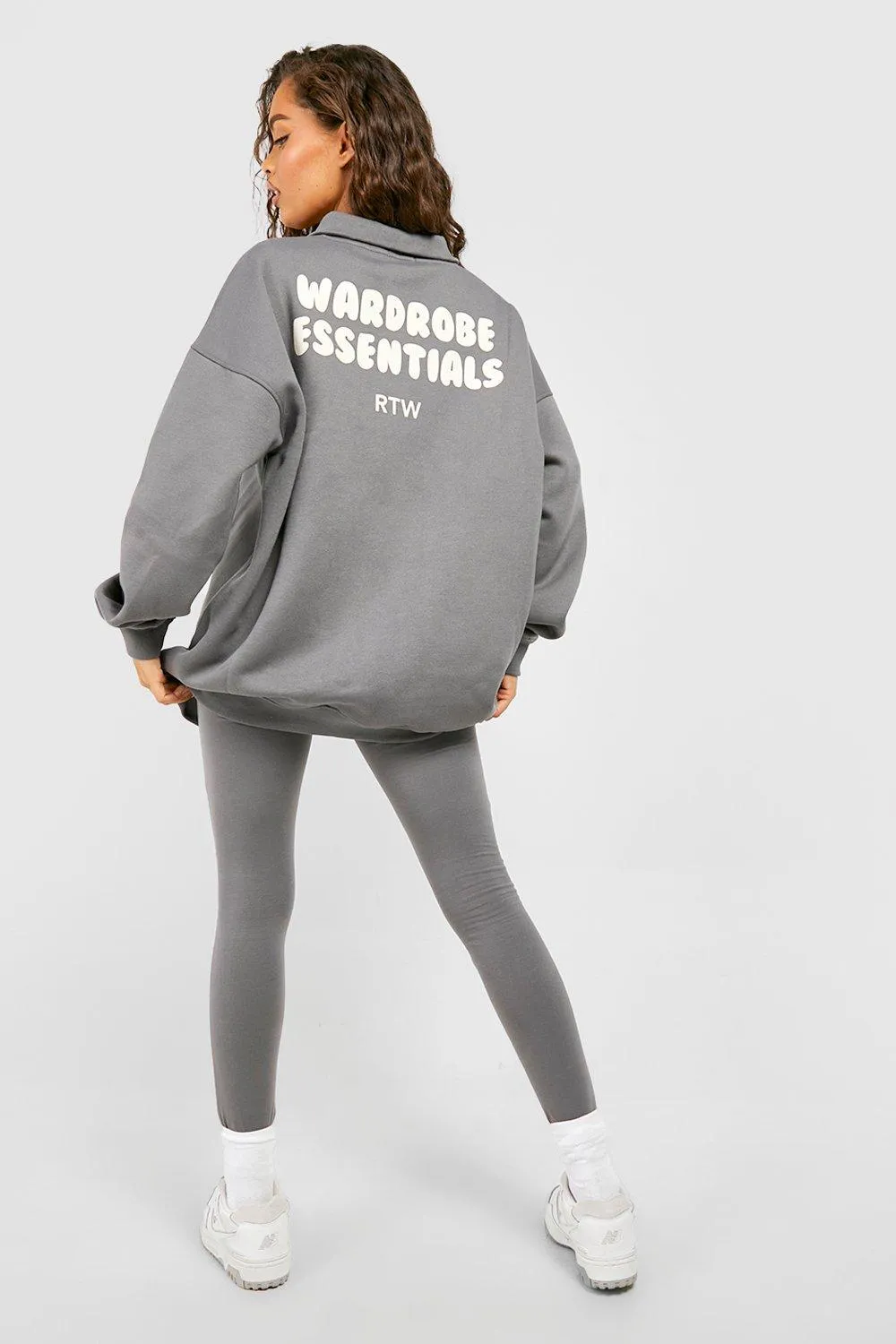 Wardrobe Essentials Half Zip Sweatshirt Legging Tracksuit