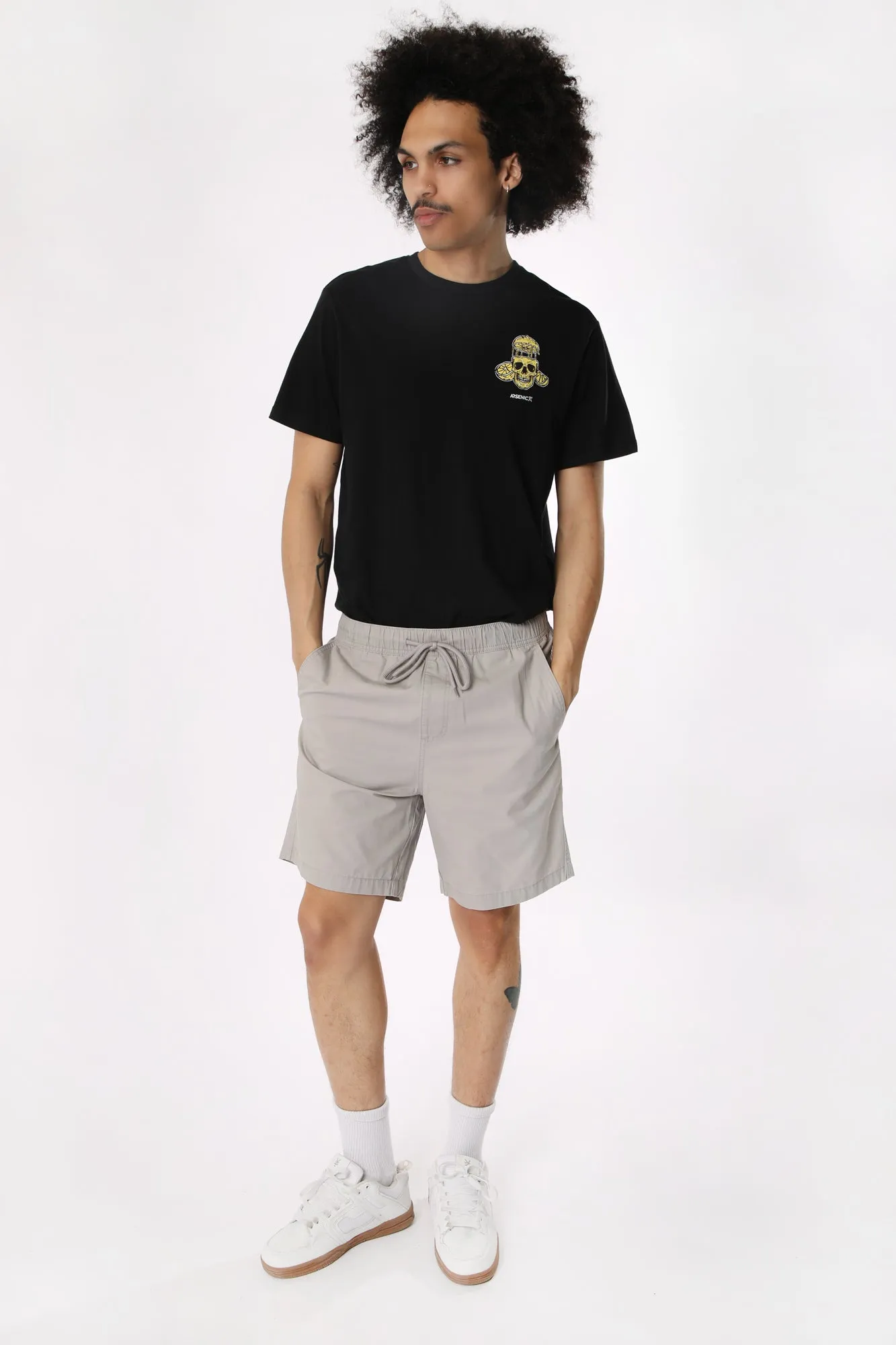 West49 Mens Twill Jogger Shorts