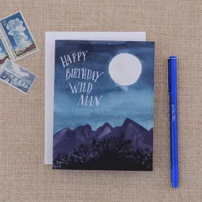 Wild Man Birthday Card