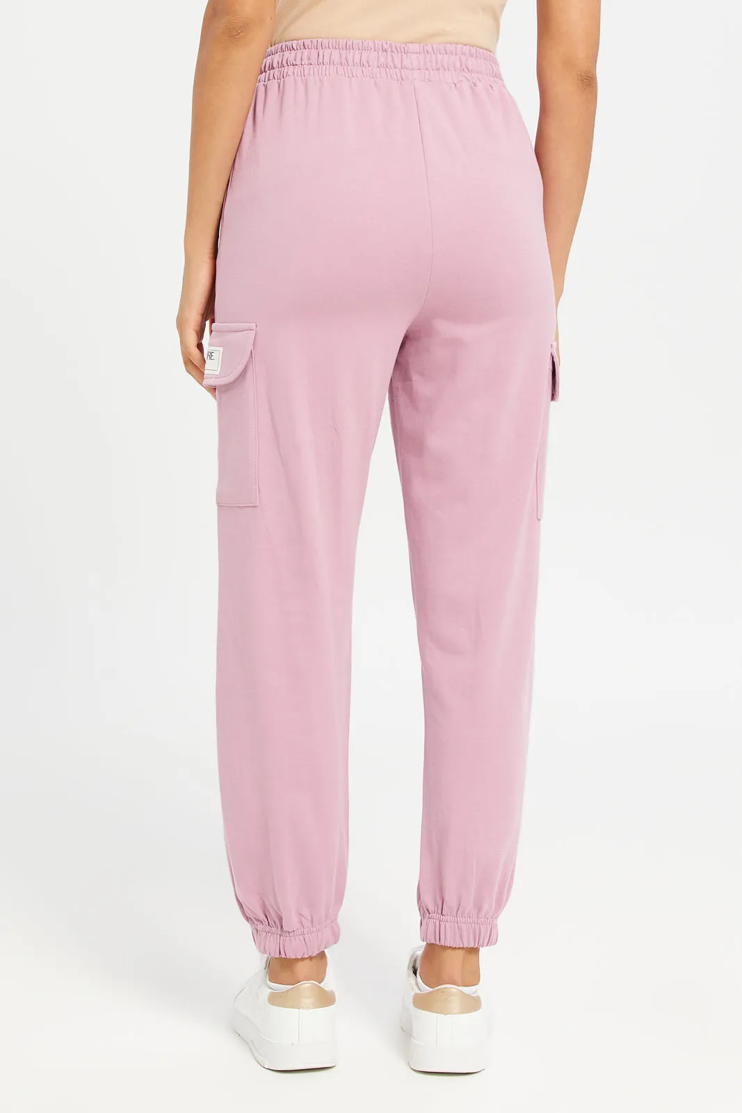 Women Pink Jogger With Utility Pockets