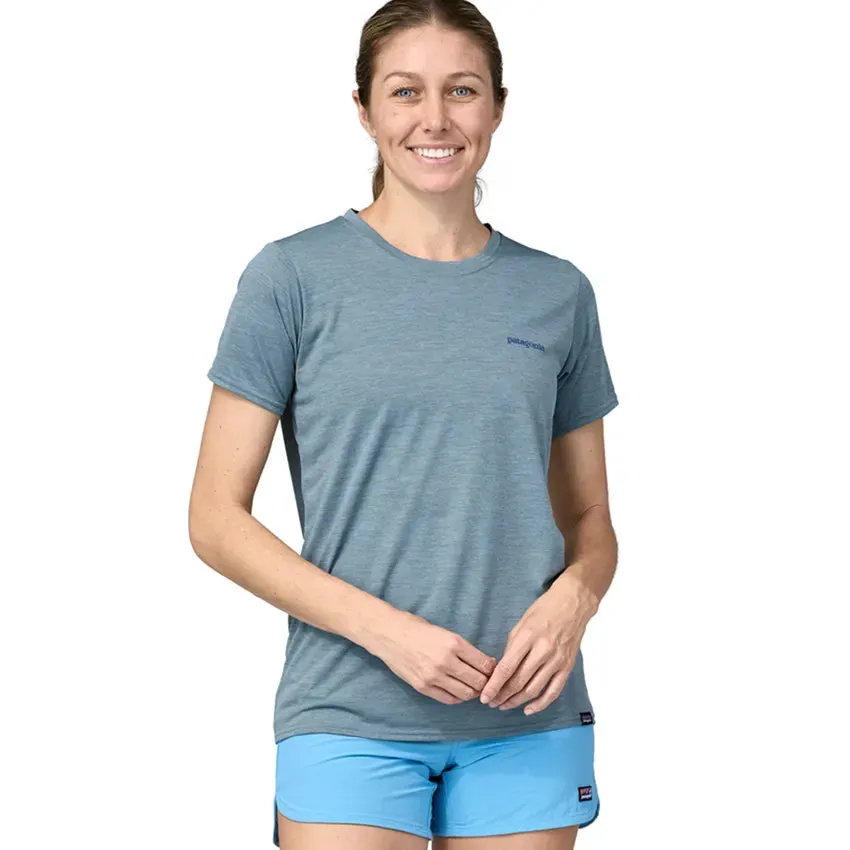 Women's Capilene Cool Daily Graphic Shirt - Waters - Boardshort Logo: Light Plume Grey X-Dye