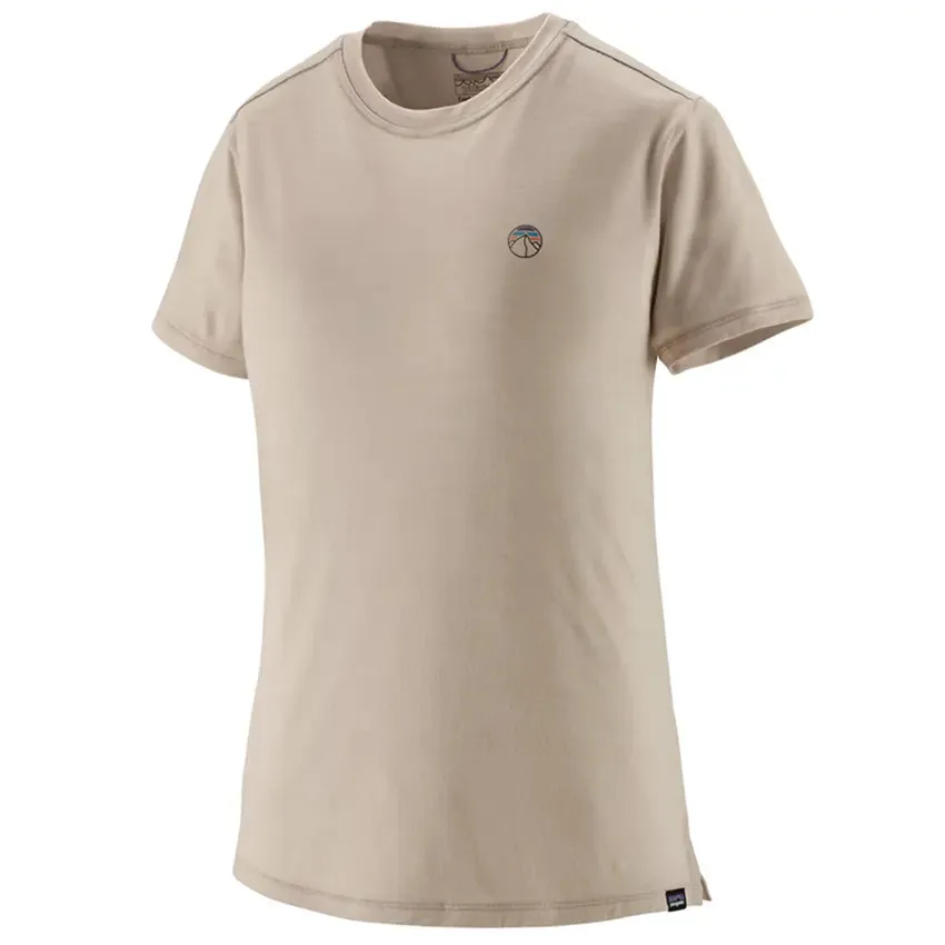 Women's Capilene Cool Merino Graphic Shirt - Fitz Roy Icon: Pumice