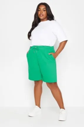 YOURS Curve Green Jogger Shorts